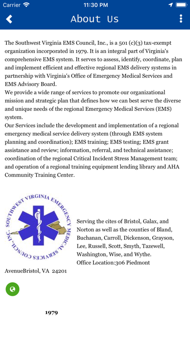 Southwest Virginia EMS Council Screenshot