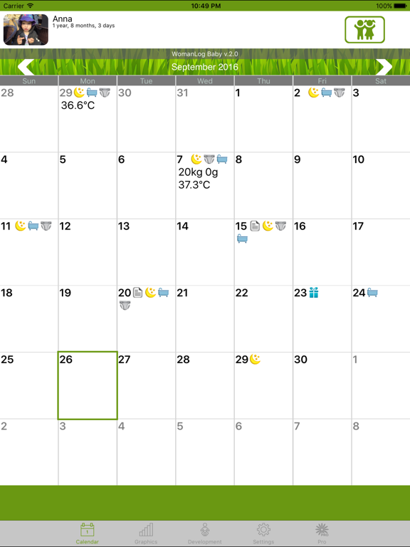 WomanLog Baby Calendar