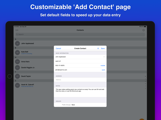 Screenshot #6 pour Quickness: Add Contacts