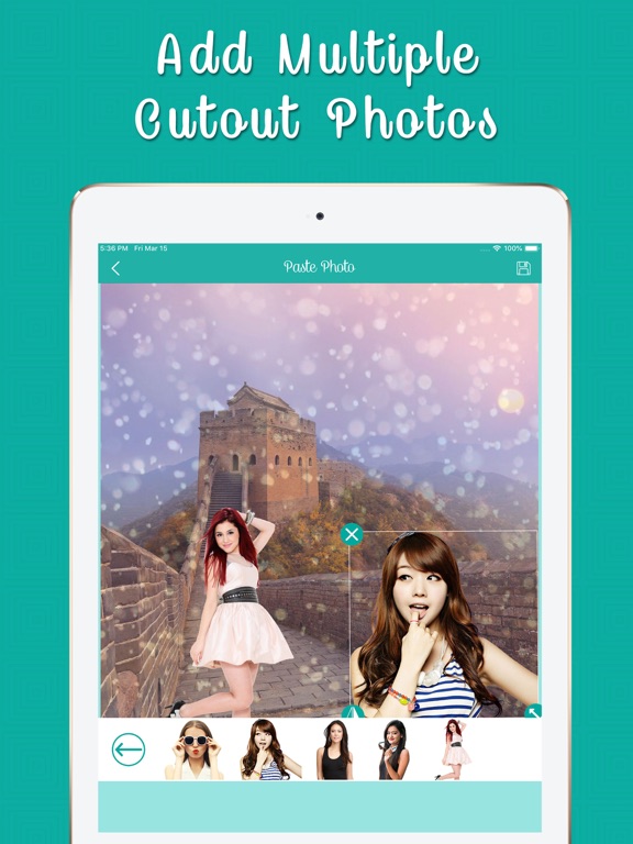 Cut Paste Photo Maker On Video iPad screenshot