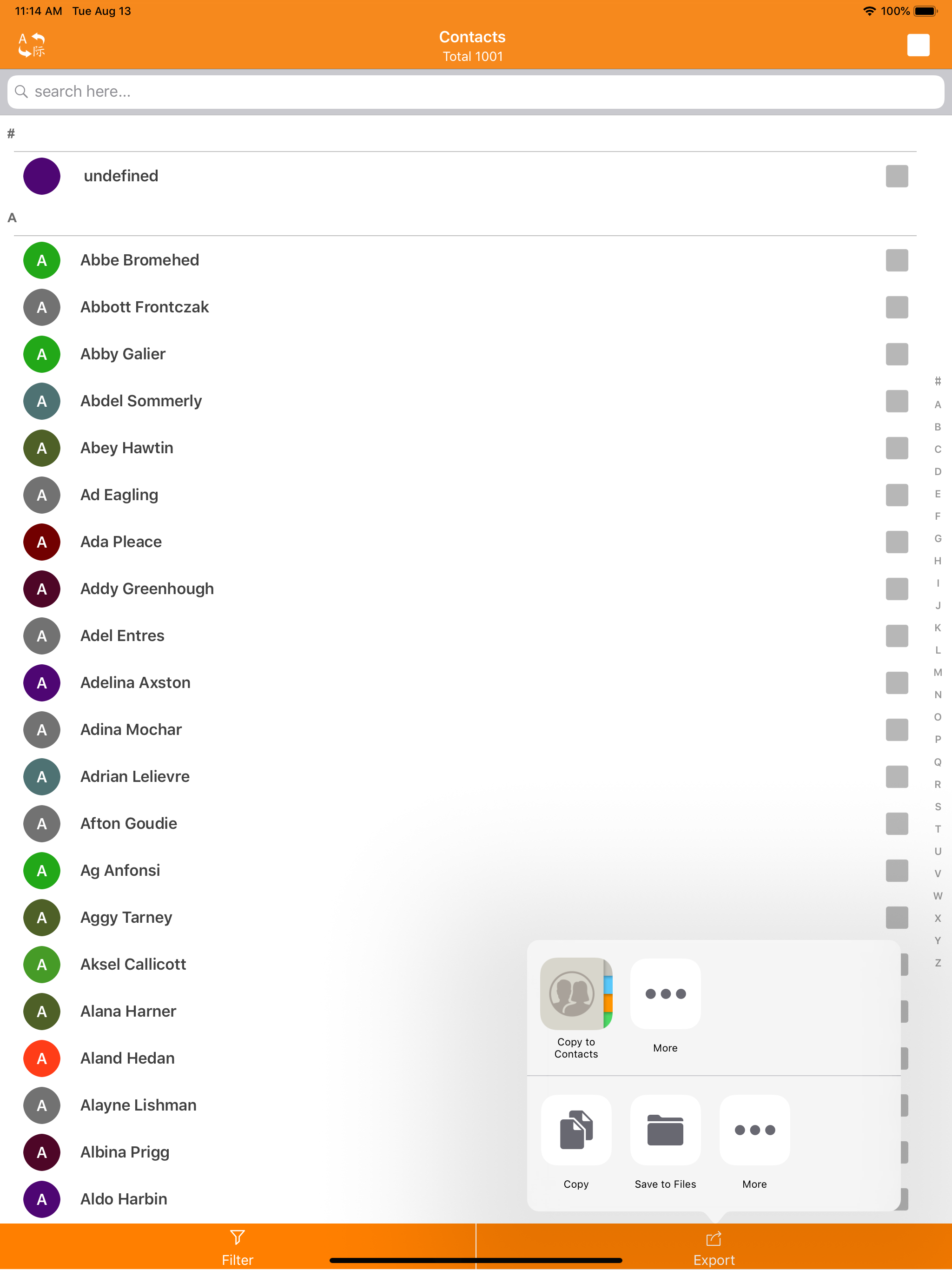 Contacts Backup Share & Export screenshot 10