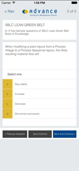 Game screenshot CGBL Lean Green Belt exam prep hack