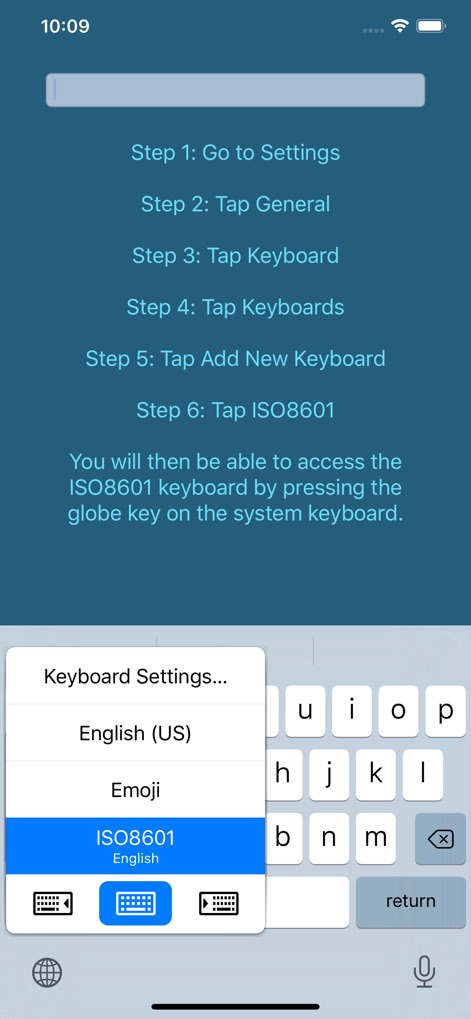 ISO 8601 Keyboard - 생산성 앱 | MWM