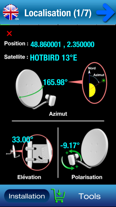 SatCatcher Dish Installation Screenshot