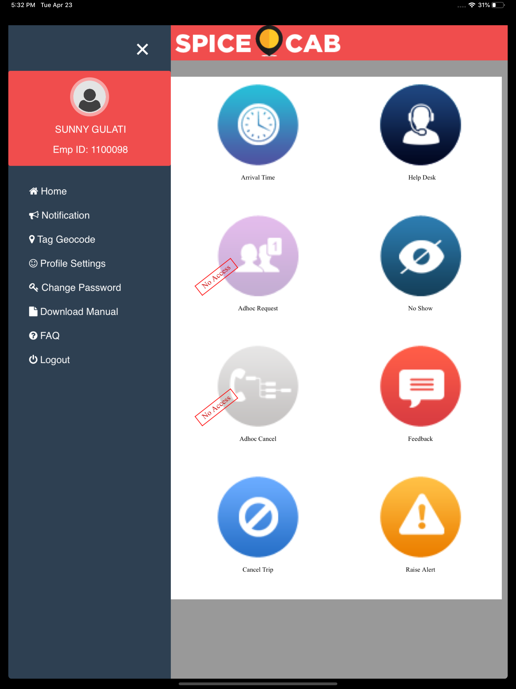 SpiceCab: Employees screenshot 8
