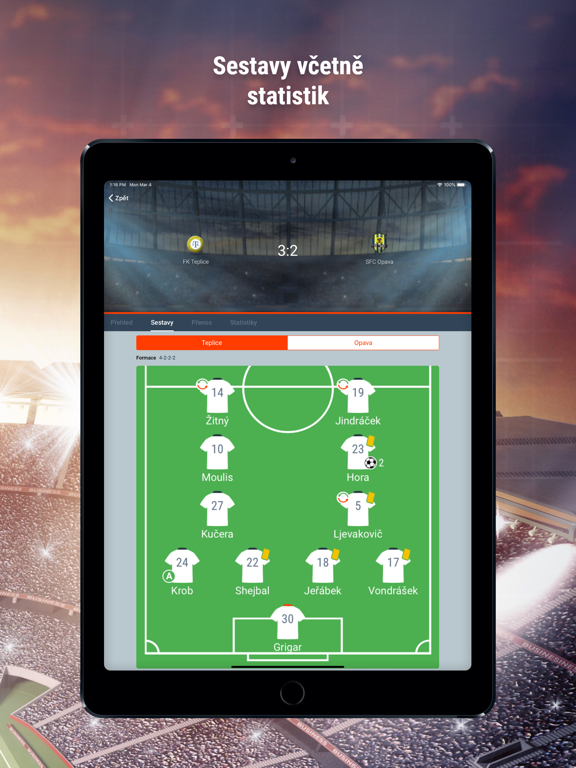 Liga živě iPad screenshot 4 - Sports app