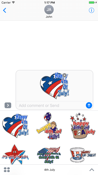 Screenshot #3 pour 4th Of July GIF Stickers