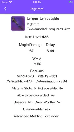 FFXIV Gear Calculator iPhone image 3
