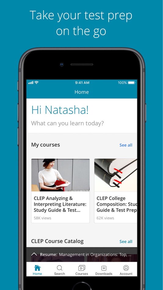 Clep Exam Prep | Study.com - 1.16.56 - (iOS)