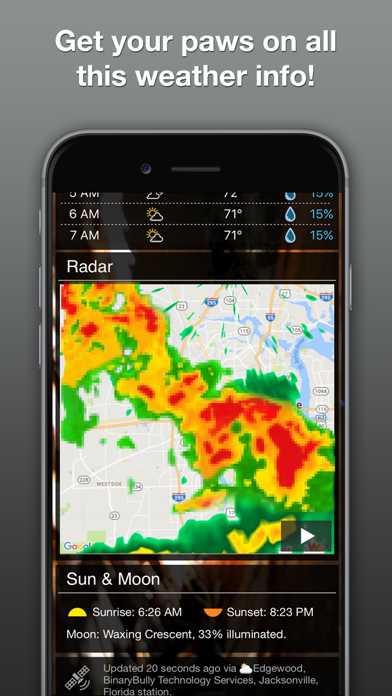 Screenshot #3 pour Weather Kitty: Weather + Radar