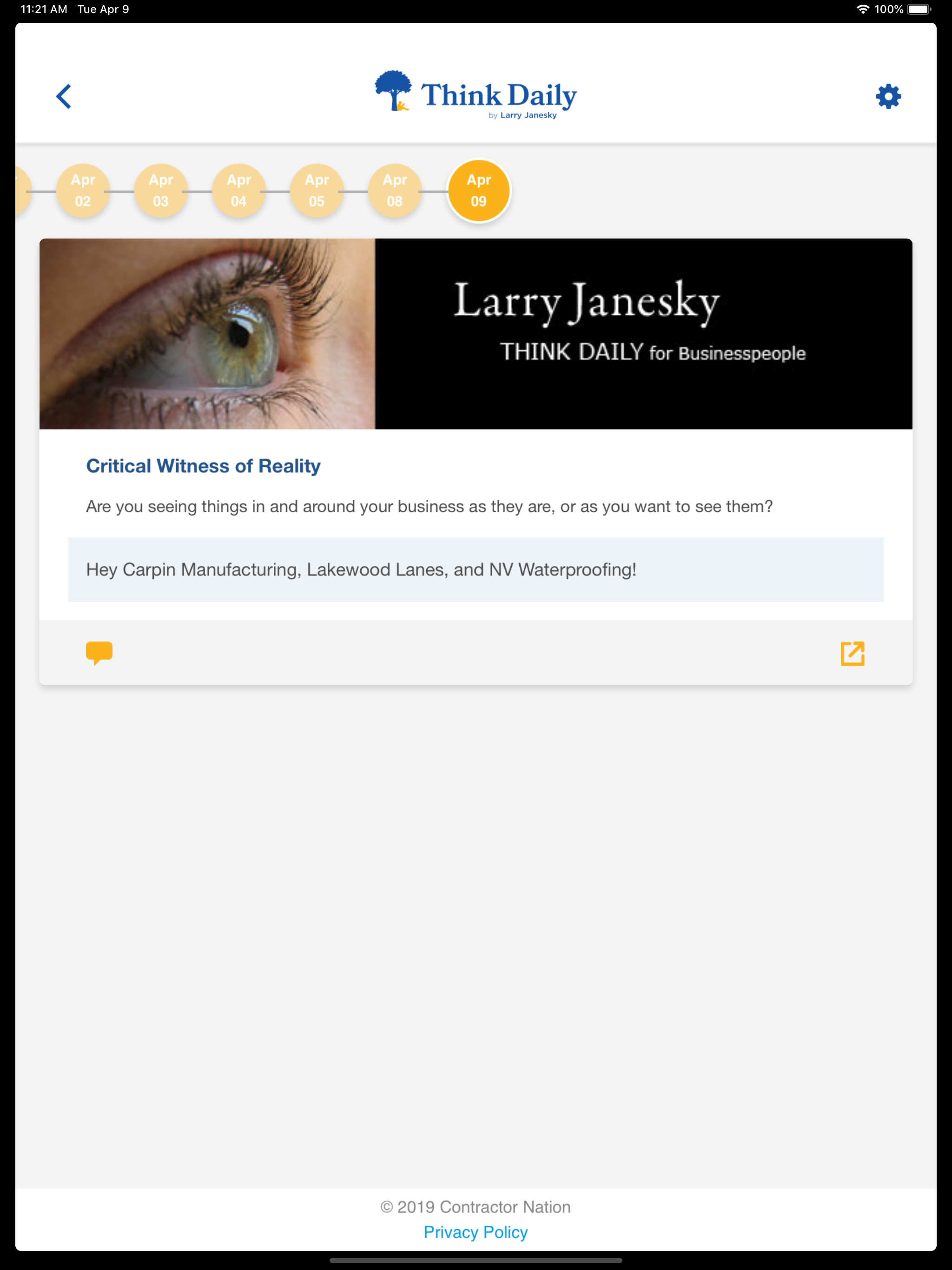 Think Daily by Larry Janesky
