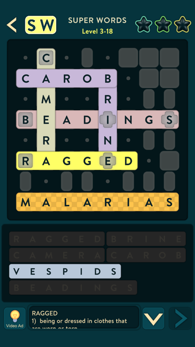 Super Words: Crossword Puzzle Screenshot
