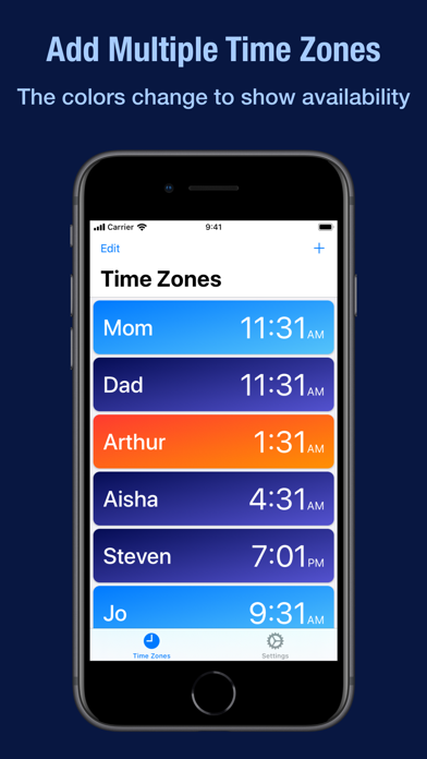 Screenshot #1 pour Zones - Time Zone Tracker