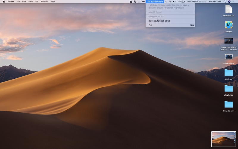 Screenshot #1 pour Motivate - How old am I