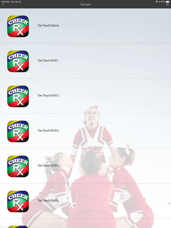 Cheer RX iPad screenshot 2 - Health & Fitness app