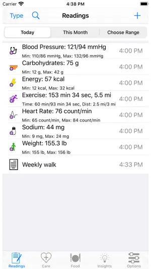 HealthGear - Blood Pressure screenshot 1