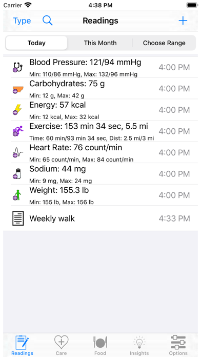 HealthGear - Blood Pressure Screenshot
