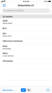 einfache einkaufsliste iphone bildschirmfoto 1
