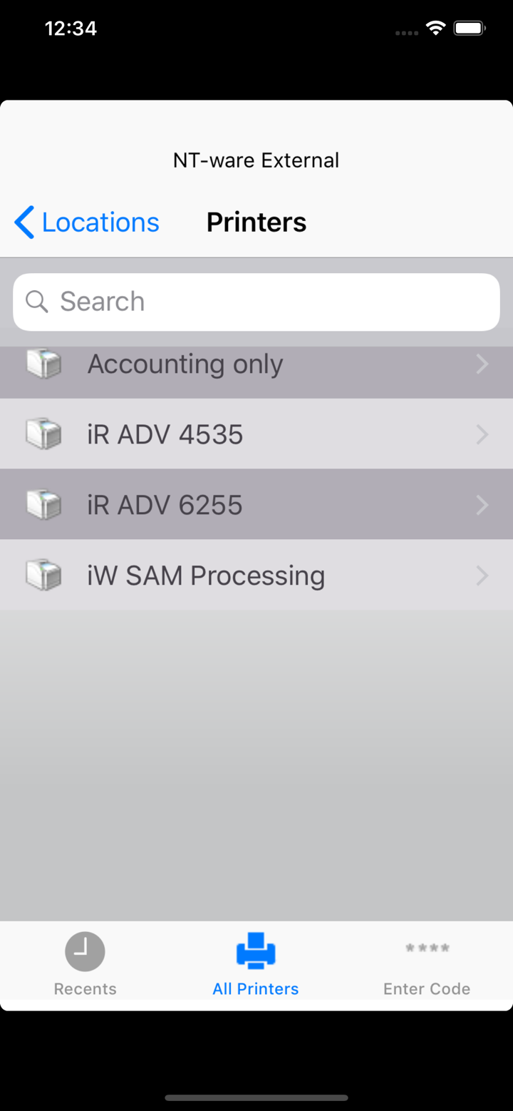 uniFLOW screenshot 2