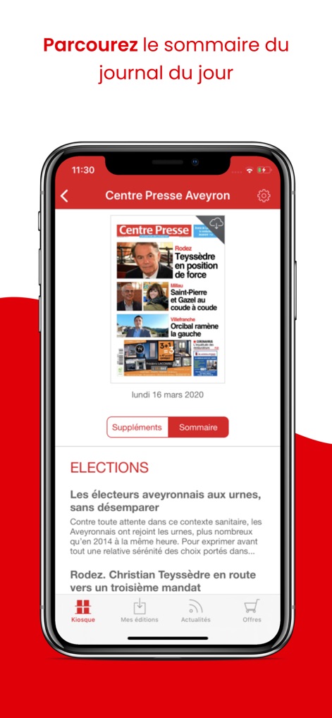 Centre Presse Le Journal - centre-presse-aveyron-news-app-interface