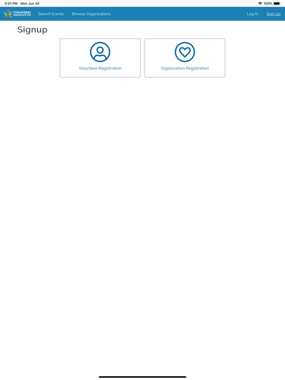 VolunteerNetwork OC iPad screenshot 4 - Social Networking app