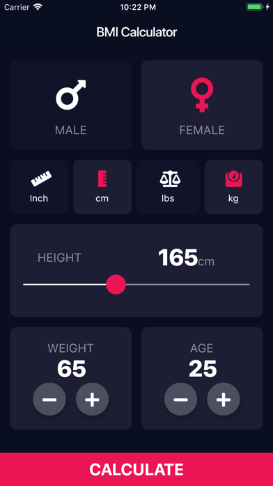 Screenshot #1 pour Healthy - BMI Calculator