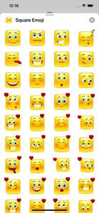 Yellow Square Smileys Emoticon screenshot #2 for iPhone