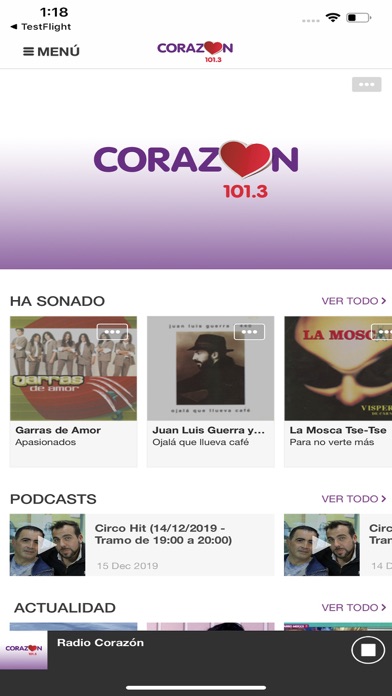 Radio Corazón Chile Screenshot
