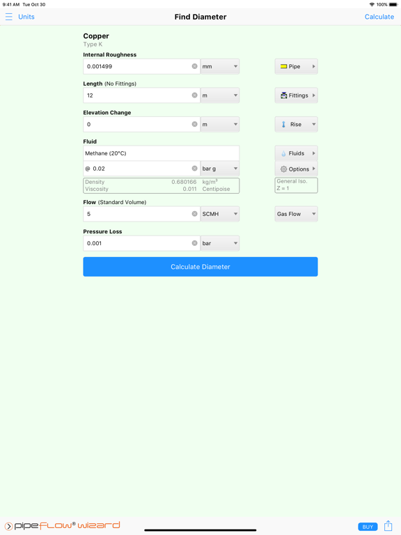 Screenshot #6 pour Pipe Flow Wizard - Calculator