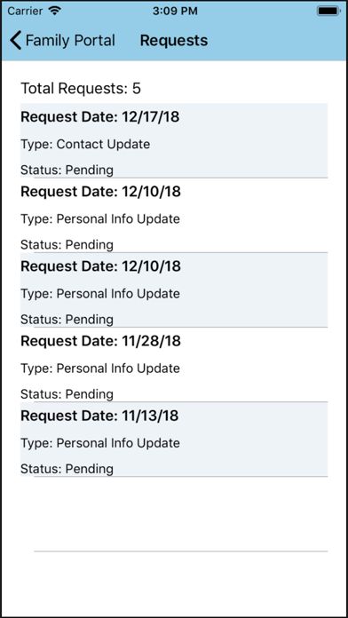 SCLARC Family Portal Screenshot