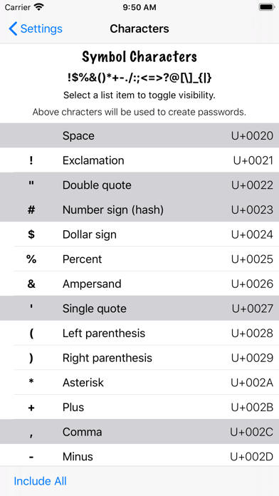 Password-Builder iPhone screenshot