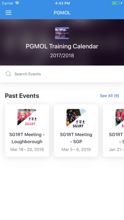 PGMOL Training Schedule App