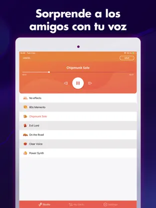 Screenshot 4 Filtros de Voz - Audio Editor iphone