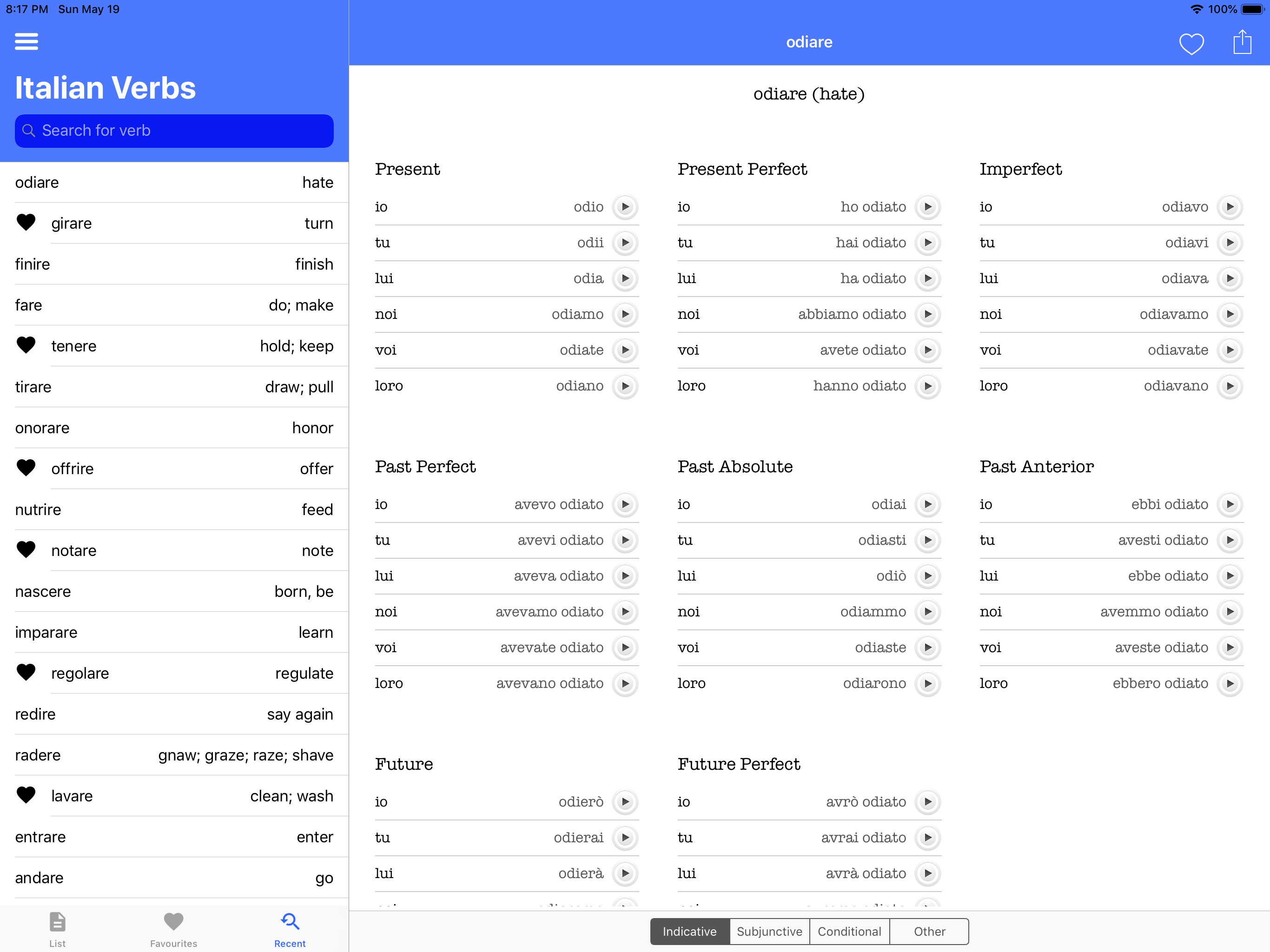 Italian Verb Conjugator screenshot 13