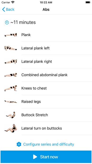 Entrena - Home Workout iPhone screenshot