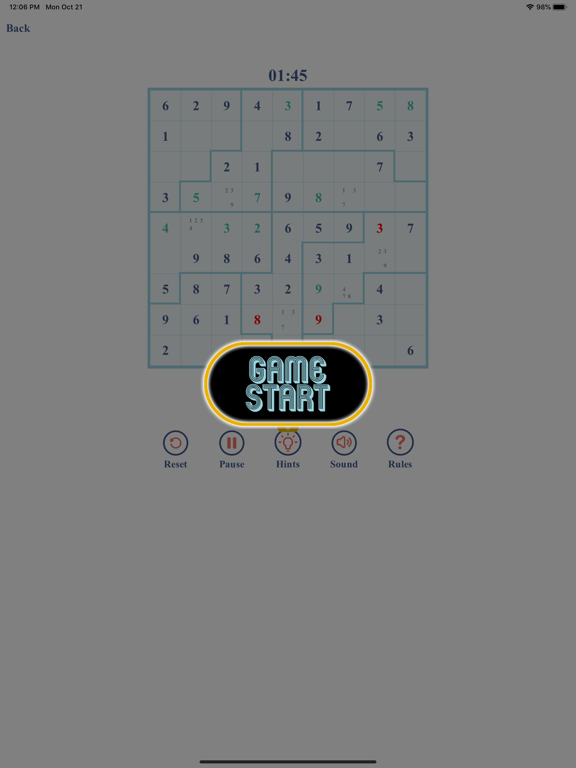 Jigsaw Sudoku Challenge iPad screenshot