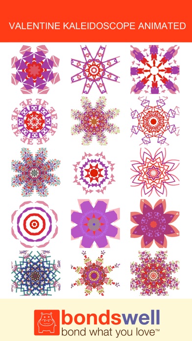 Screenshot #1 pour Valentine Kaleidoscope Animate