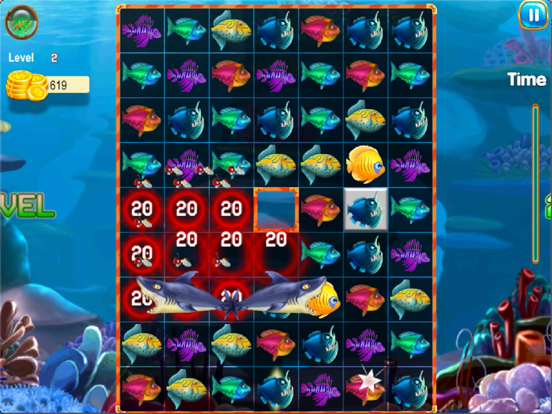 Match 3 fish game iPad screenshot 4 - Games app