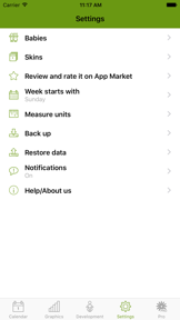 WomanLog Baby Calendar screenshot