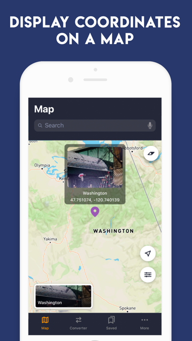 Screenshot #1 pour GPS Coordinates Converter App