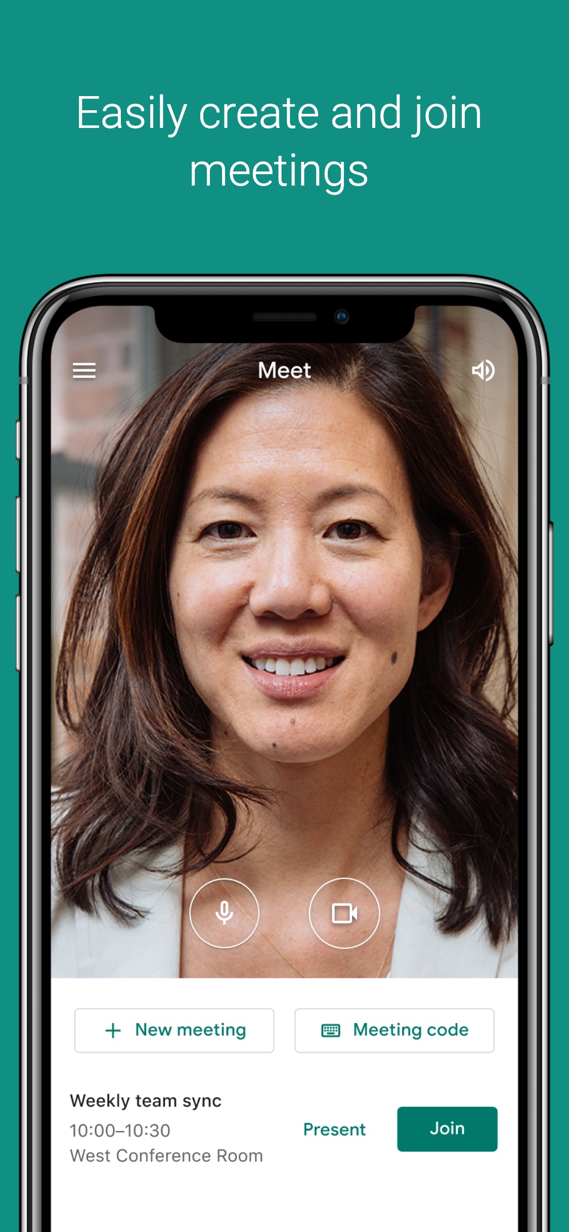 Screenshot do app Google Meet