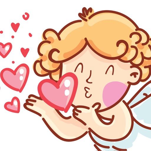 Cupid in love icon