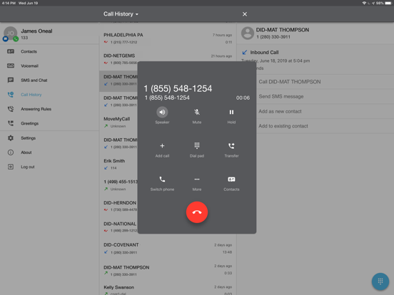 Screenshot #4 pour SpectrumVoIP Mobile App