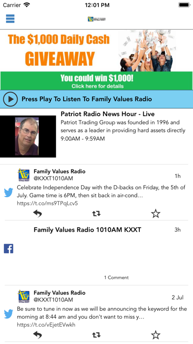 Screenshot #1 pour Family Values Radio KXXT