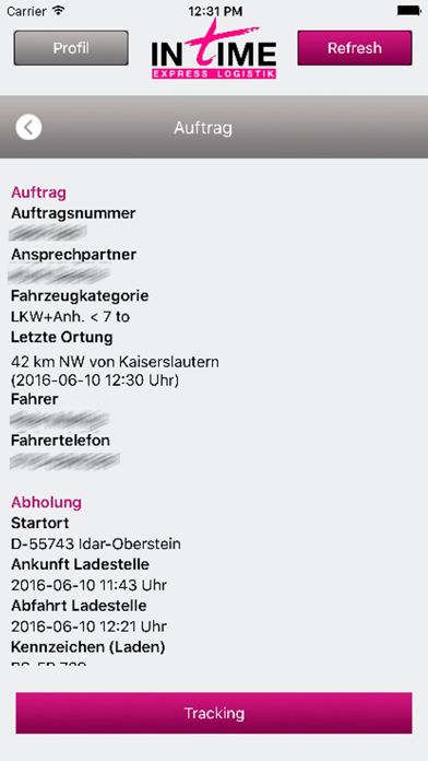 inTime Express Logistik Screenshot