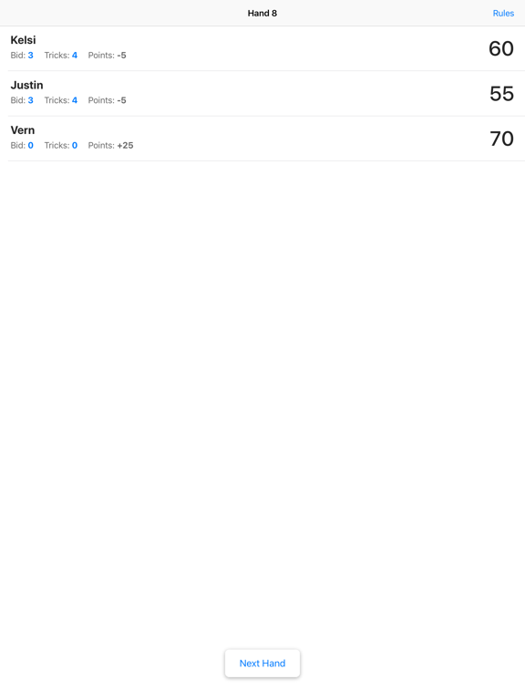 Screenshot #6 pour Mormon Bridge Scorecard