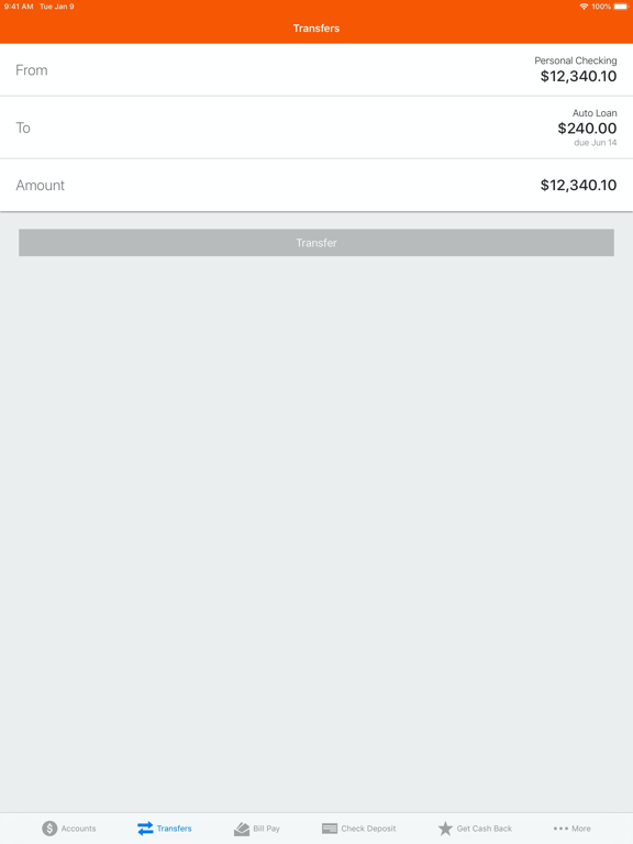 Midland States Bank Mobile iPad screenshot 4 - Finance app