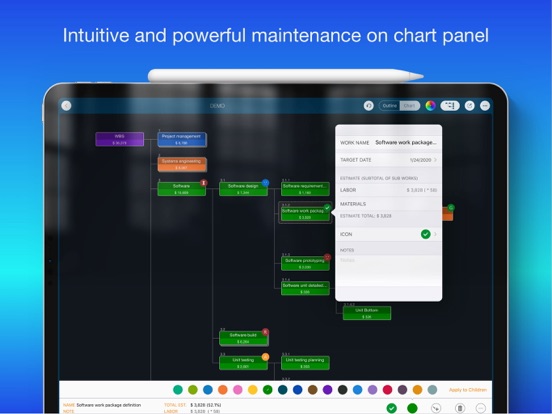 WBS - Project Work Breakdown iPad app afbeelding 6