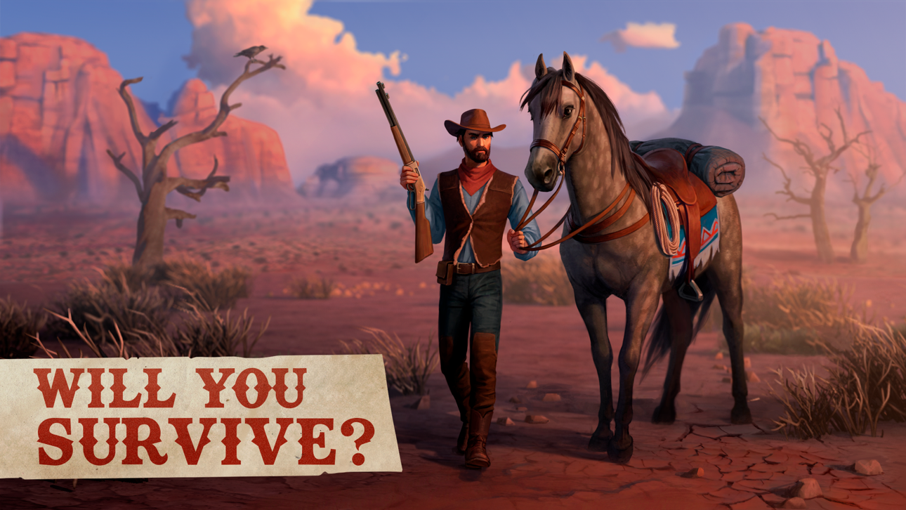 Westland Survival - Cowboy RPG iOS Mod IPA screenshot 1 - iOS game interface