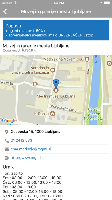 Invalidska kartica ugodnosti Screenshot